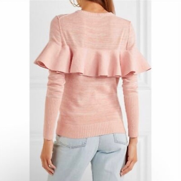 NWT Apiece Apart Long Sleeve Knit Ruffle Statement Sweater Top - Picture 4 of 12